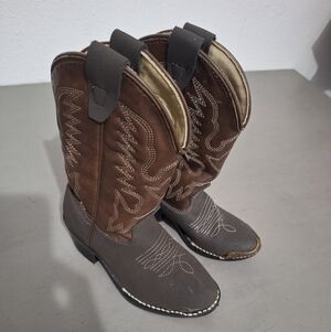 Kids Brown Western Boots, Size 10